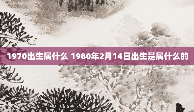 1970出生属什么 1980年2月14日出生是属什么的