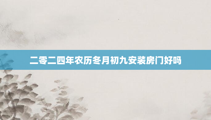 二零二四年农历冬月初九安装房门好吗
