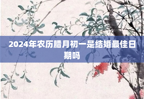 2024年农历腊月初一是结婚最佳日期吗