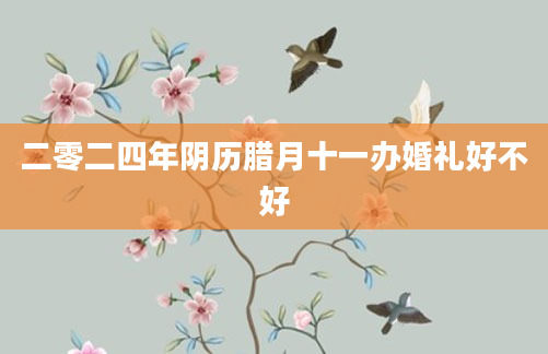 二零二四年阴历腊月十一办婚礼好不好