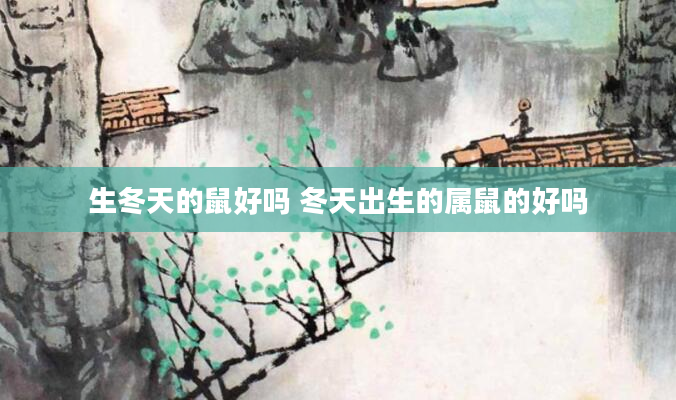 生冬天的鼠好吗 冬天出生的属鼠的好吗