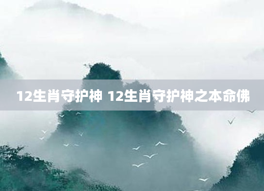 12生肖守护神 12生肖守护神之本命佛