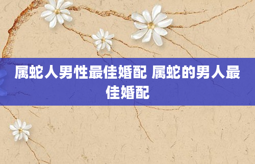 属蛇人男性最佳婚配 属蛇的男人最佳婚配