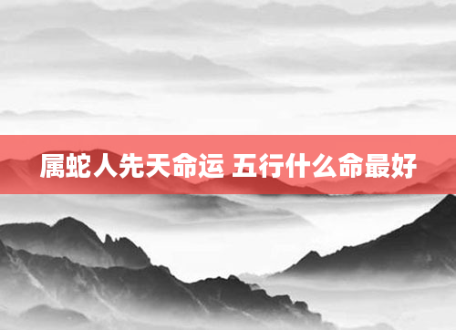 属蛇人先天命运 五行什么命最好
