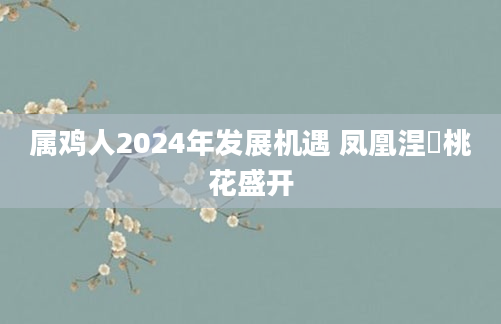 属鸡人2024年发展机遇 凤凰涅槃桃花盛开