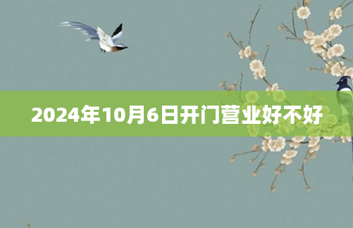 2024年10月6日开门营业好不好
