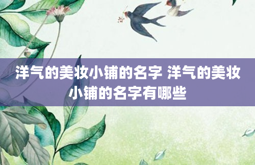洋气的美妆小铺的名字 洋气的美妆小铺的名字有哪些