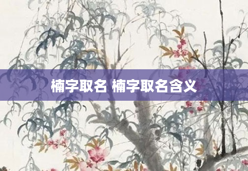 楠字取名 楠字取名含义