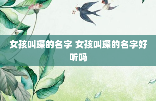 女孩叫琛的名字 女孩叫琛的名字好听吗