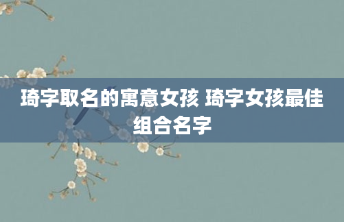 琦字取名的寓意女孩 琦字女孩最佳组合名字