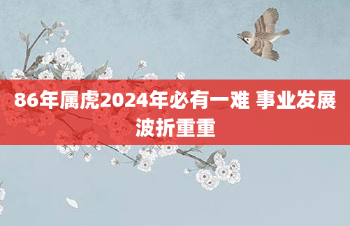 86年属虎2024年必有一难 事业发展波折重重