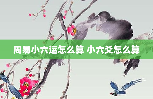 周易小六运怎么算 小六爻怎么算