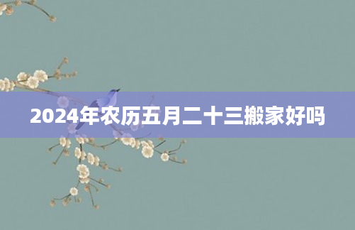 2024年农历五月二十三搬家好吗