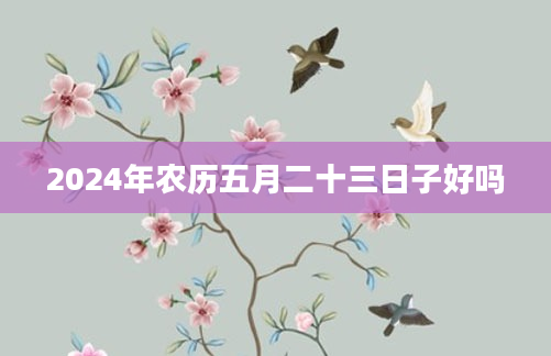 2024年农历五月二十三日子好吗