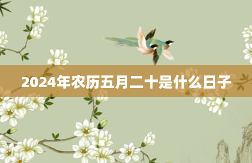 2024年农历五月二十是什么日子