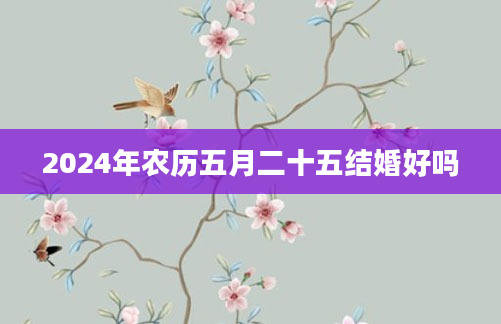 2024年农历五月二十五结婚好吗
