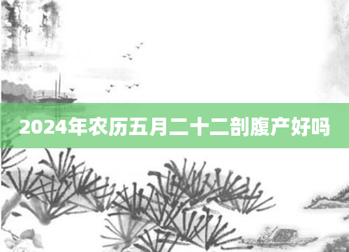 2024年农历五月二十二剖腹产好吗