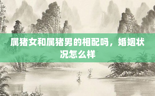 属猪女和属猪男的相配吗，婚姻状况怎么样
