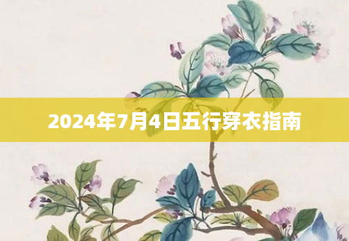 2024年7月4日五行穿衣指南