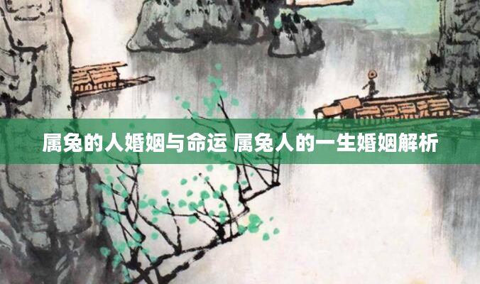 属兔的人婚姻与命运 属兔人的一生婚姻解析