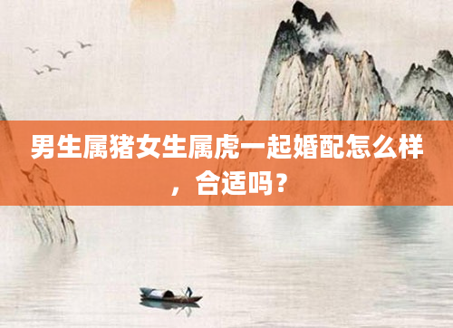 男生属猪女生属虎一起婚配怎么样，合适吗？