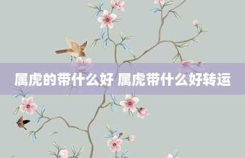属虎的带什么好 属虎带什么好转运