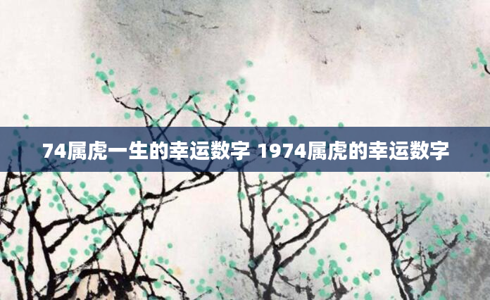 74属虎一生的幸运数字 1974属虎的幸运数字