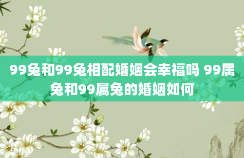 99兔和99兔相配婚姻会幸福吗 99属兔和99属兔的婚姻如何