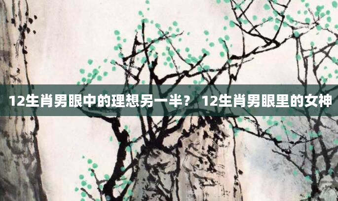 12生肖男眼中的理想另一半？ 12生肖男眼里的女神
