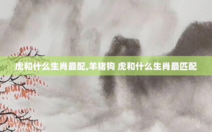 虎和什么生肖最配,羊猪狗 虎和什么生肖最匹配