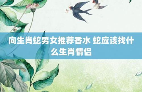 向生肖蛇男女推荐香水 蛇应该找什么生肖情侣