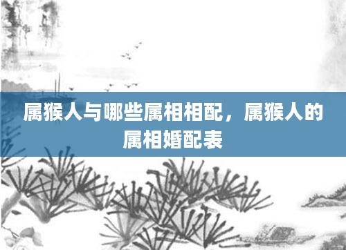 属猴人与哪些属相相配，属猴人的属相婚配表