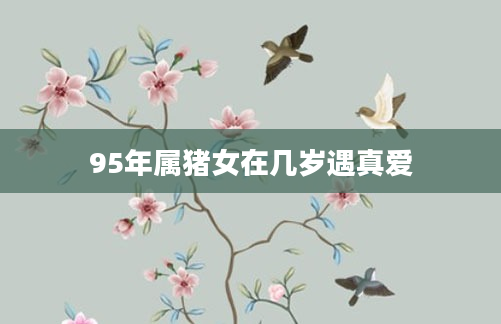 95年属猪女在几岁遇真爱