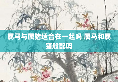 属马与属猪适合在一起吗 属马和属猪般配吗