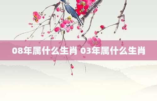 08年属什么生肖 03年属什么生肖