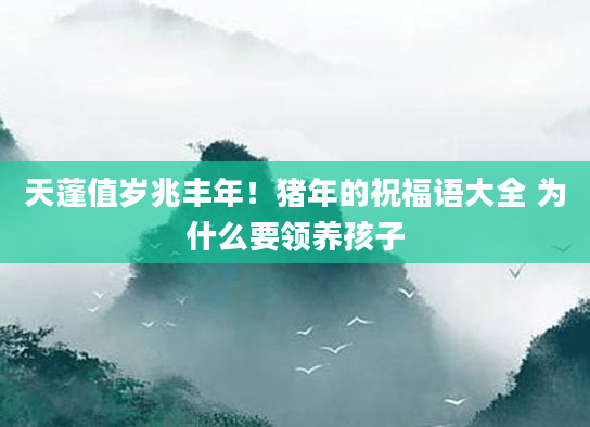天蓬值岁兆丰年！猪年的祝福语大全 为什么要领养孩子