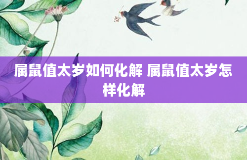 属鼠值太岁如何化解 属鼠值太岁怎样化解