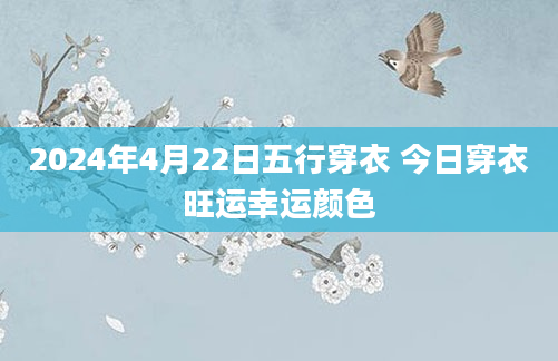 2024年4月22日五行穿衣 今日穿衣旺运幸运颜色