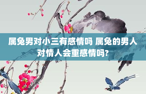 属兔男对小三有感情吗 属兔的男人对情人会重感情吗?