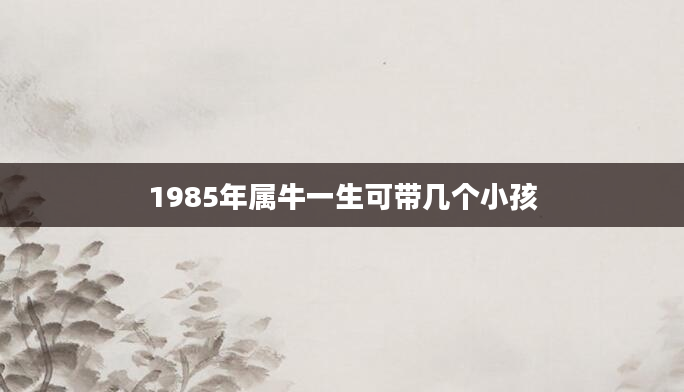 1985年属牛一生可带几个小孩
