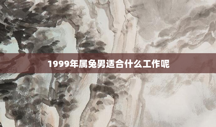 1999年属兔男适合什么工作呢