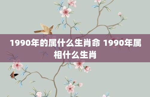 1990年的属什么生肖命 1990年属相什么生肖