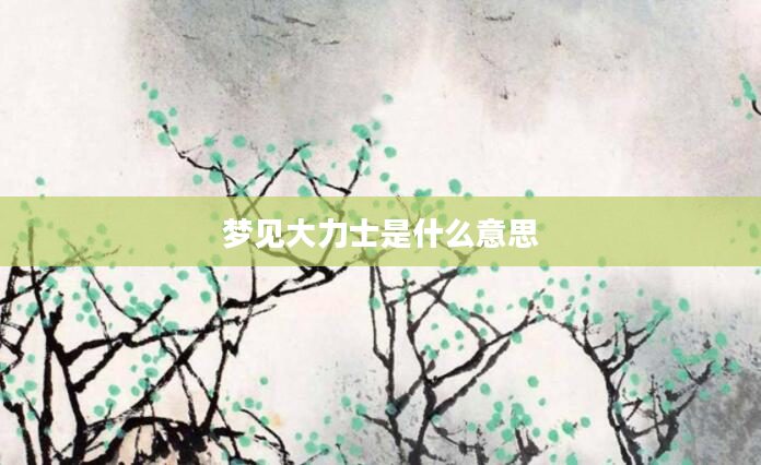 梦见大力士是什么意思