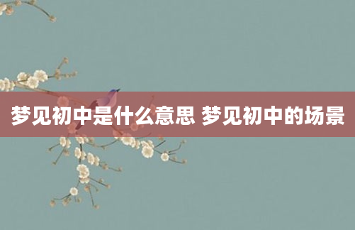 梦见初中是什么意思 梦见初中的场景