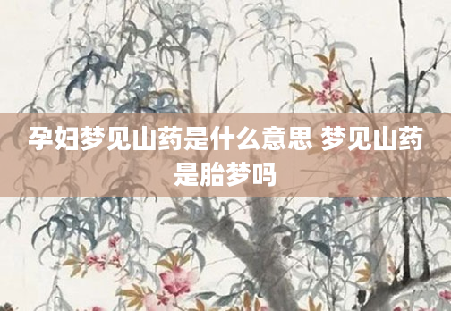 孕妇梦见山药是什么意思 梦见山药是胎梦吗