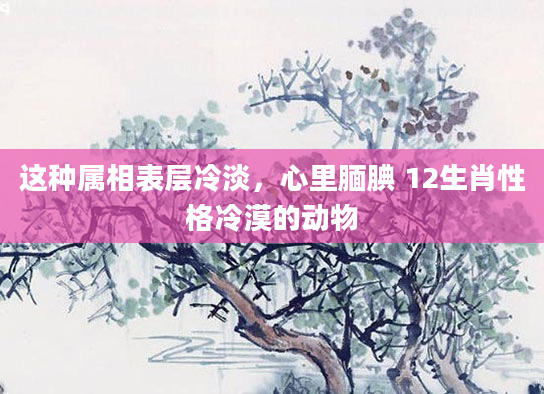 这种属相表层冷淡，心里腼腆 12生肖性格冷漠的动物