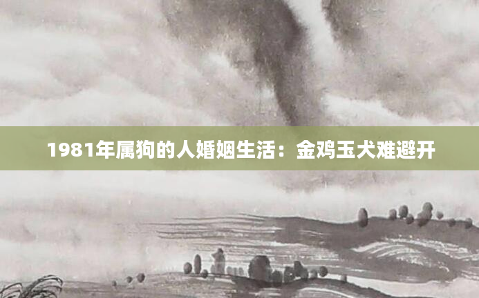 1981年属狗的人婚姻生活：金鸡玉犬难避开