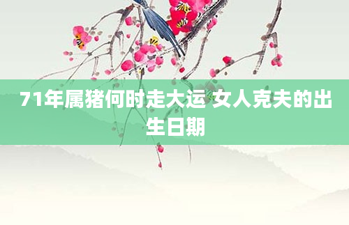 71年属猪何时走大运 女人克夫的出生日期