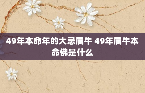 49年本命年的大忌属牛 49年属牛本命佛是什么