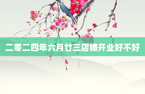 二零二四年六月廿三店铺开业好不好